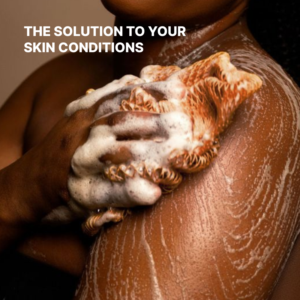 YumiGlow™ African Exfoliating Body Net Sponge